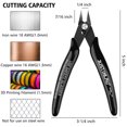 thumbnail image 2 of 2Pcs Mini Nose Cutting Plier Electrical Wire Cable Cutter Metal Side Snips Flush Pliers Convenient Durable Tool, 2 of 5