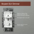 thumbnail image 5 of lutron selv-300p-wh skylark electronic low-voltage single-pole dimmer, white, 5 of 6