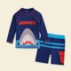 thumbnail image 2 of Odeerbi 3-8 Años Trajes de Baño Antisarpullido de Manga Larga Para Niños Traje de Baño de Entrenamiento Atlético de Dos Piezas Traje de Baño de Dinosaurio, 2 of 7