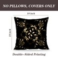 thumbnail image 2 of LALILO Throw Pillow Covers Gold Floral Ornament Baroque Golden Cushion Cover 18" x 18", 2 Pack, 2 of 6