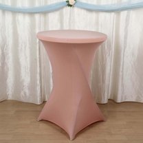 Efavormart Dusty Rose Wholesale Stretchy Spandex Tablecover For Cocktail Table Wedding Party Bar Restaurant Tablecloth