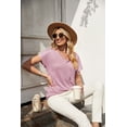 thumbnail image 2 of Richie House Women's Summer Casual Sexy V Neck Patch Pocket Tee Loose Top Tshirt ARH2022-D-XL, 2 of 4