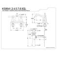 thumbnail image 2 of Kingston Brass Milano Two Handle 4" Centerset Lavatory Faucet with Brass Pop-up, 2 of 2