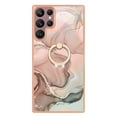 thumbnail image 6 of Compatible with Samsung Galaxy S22 Ultra Case, Fantastic Marble Patterned Phone Case Anti-Scratch Slim Hybrid Hard Plastic Bumper+Soft Silicone TPU with Ring Kickstand Bumper Shockproof Cover,Gold, 6 of 10