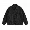 thumbnail image 7 of Akmaiox Men's & Big Men's Denim Jacket Button Up Long Sleeve Shirts Regular Fit Jean Trucker Jacket with Pockets Black XXL, 7 of 7