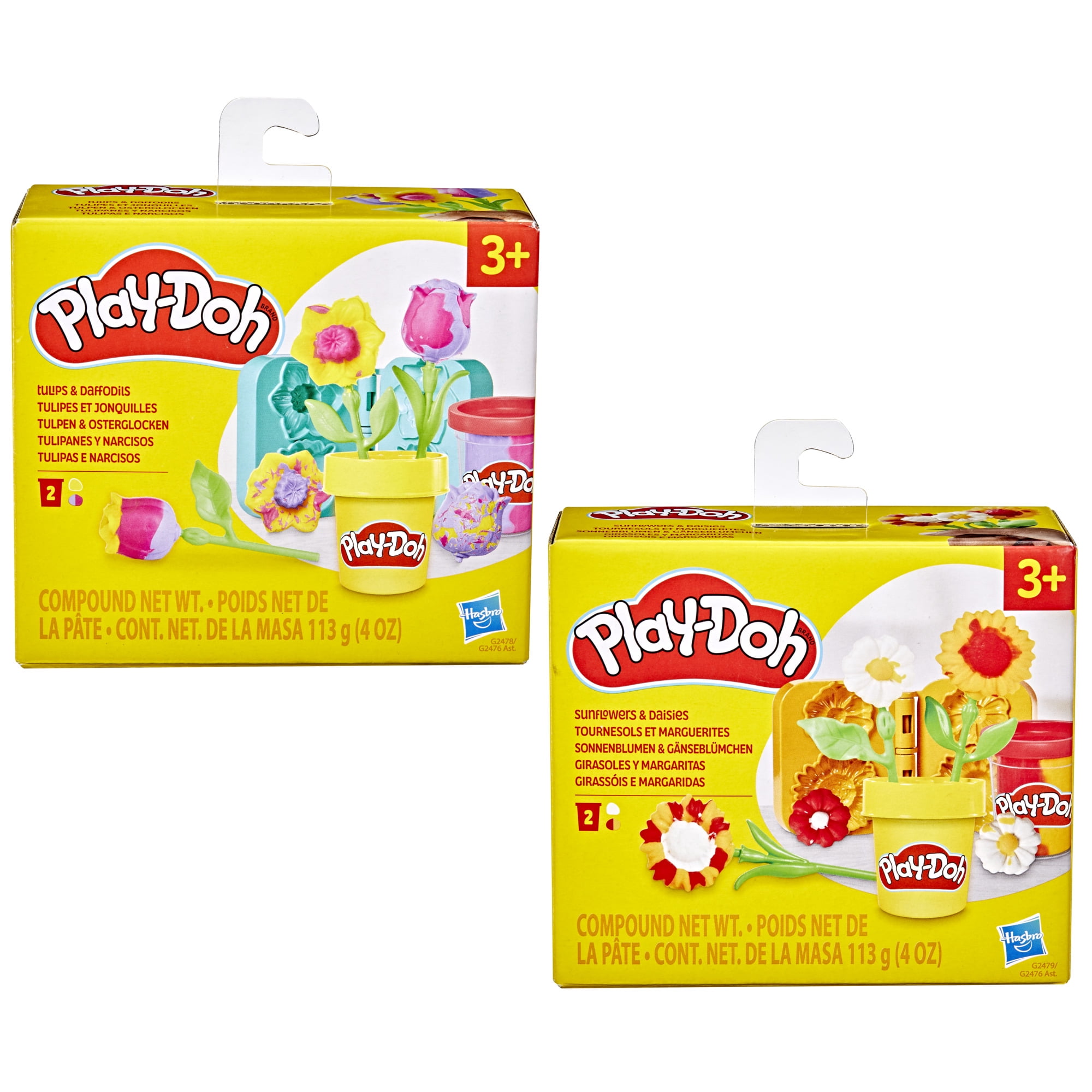 Play-Doh Lil Flowers 2-Pack Bundle, Preschool Toys, Arts & Crafts for Kids 3+