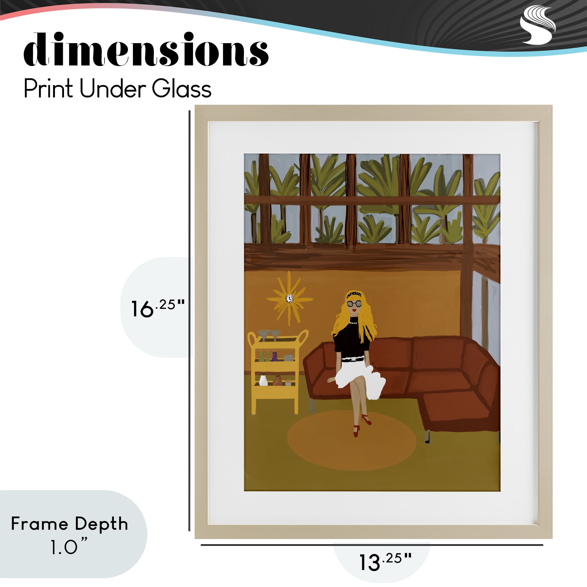 Stupell Industries Living The Girl Life Birch Framed Print Under Glass, design by Kristal Clifford