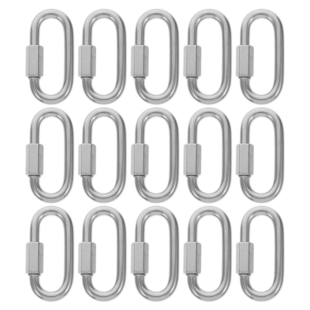 BESTYASH 20Ud Gancho Mosquetón Resistente En Plata Ideal Para Industrial Y Camping