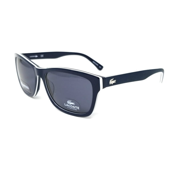 Lacoste lacoste l683sp polarized square sunglasses, white/blue, 55 mm