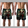 thumbnail image 3 of luoweisi Men's Beach Shorts Quick Dry Swim Trunks with Mesh Lining Santa Claus Motorcycle XL, 3 of 5