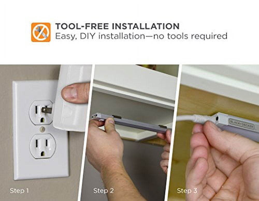 BLACK+DECKER LED 18-inch Under-Cabinet Lights Kit, 1-Bar, Warm White Home