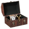 thumbnail image 6 of Handmade Pirate Treasure Chest with Latch - Vintage Wooden Storage Trunk and Treasure Box with Hinged Lid - Antique Decorative Storage Box for Pirate-Themed Birthday Party and Keepsakes, 6 of 8