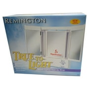Remington True-to-Light Deluxe Lighted Make Up Mirror w/ Sides Magnifies 5X Model LM-8
