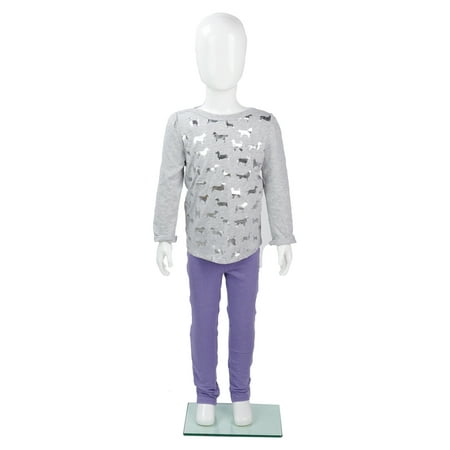 SSWBasics White Glossy Youth Mannequin (Movable Arms)- White Glossy Child Mannequin Full Body - Retail Youth Display Mannequin for Kids - Perfect for Storefront and Clothing Displays