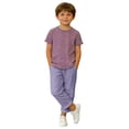 thumbnail image 6 of IFNWSV Boys Pants Solid Color Cotton Linen Breathable Elastic Waistband Comfortable Loose Casual Trousers Purple 10-11 Years, 6 of 7