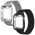 thumbnail image 1 of Kit de 2 Correas metálicas para apple watch de 40mm + Protector lateral de pantalla. Mamá Pulpo  Milanese case lateral, 1 of 3