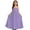 Light Purple*, variant on RUTAYY Children Girls Dress Backless Solid Color Sleeveless Casual Spaghetti Strap Loose Flowy Maxi Sundress Beach Vacation Dresses