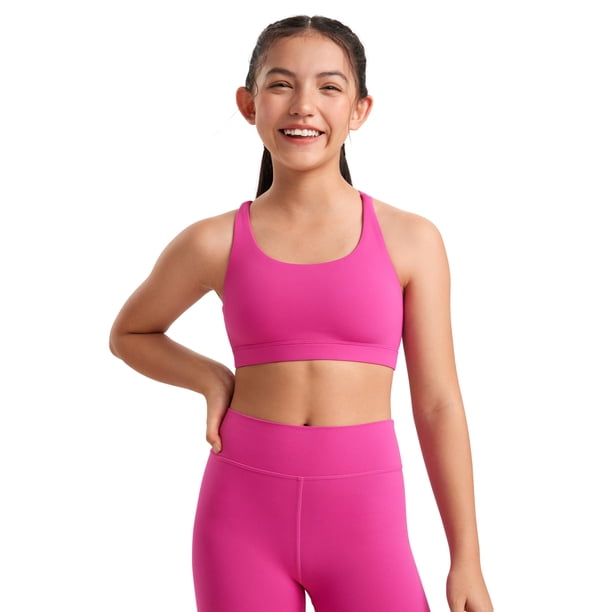 Top Deportivo CRZ YOGA para Niñas y Adolescentes con Tirantes Cruzados Morado