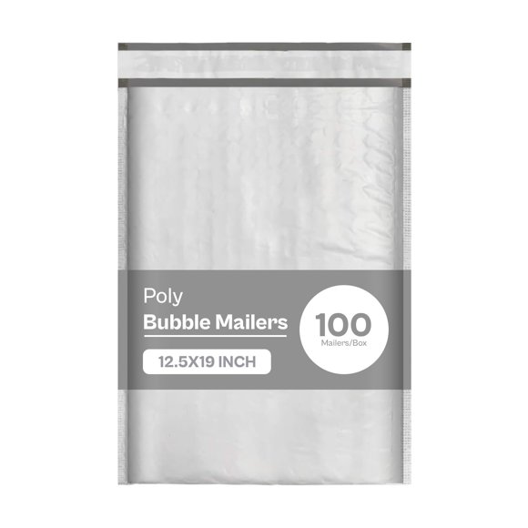 Poly Bubble Mailers Shipping Mailing Padded Envelopes Mailer 12.5" x 19" 100 Bags