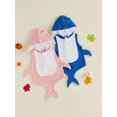thumbnail image 3 of RUINIXCW Little Girls Boys Halloween Shark Sleeveless Hooded Zip Up Cosplay, 3 of 9