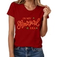 thumbnail image 5 of Chandail Rouge la Vie d'Un Chandail pour Femmes la Vie d'Un Chandails Logo Doré T-Shirt (TG), 5 of 5