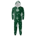 thumbnail image 2 of Christmas Family Pajamas Matching Sets – White Hooded Onesies with Large Snowflake Print for Adults & Couples, Holiday Home Family Sleepwear Set, Matching Christmas PJs for Family, 2 of 4