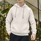 thumbnail image 1 of Sudadera con capucha para hombre, estilo informal, con capucha, color liso, mangas largas en los hombros, blusa de poliéster., 1 of 5