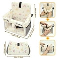 thumbnail image 4 of HOOETOON Shopping Cart Cover High Chair Cover Baby 2 in 1 Machine Washable Cotton Padded Safety Harness Toy Tether Toddler Infant Boy Girl,Rainbow Warm White Beige, 4 of 12