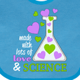 thumbnail image 4 of Inktastic Made with Lots of Love and Science Heart Bubbles in a Beaker Boys or Girls Baby Bib, 4 of 4