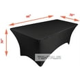 thumbnail image 4 of TEKTRUM 8 FT LONG RECTANGULAR STRETCH TABLECLOTH DJ JACKET COVER FOR TRADE SHOW - PREMIUM FABRIC  - BLACK COLOR, 4 of 4