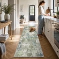 thumbnail image 5 of SIXHOME 2' x 8' Washable Runner Rug, Modern Abstract Non-Slip Carpet, Soft Neutral Indoor Rug for Hallway, Bedroom, Bedside, Laundry Room & Kitchen, Green, 5 of 7