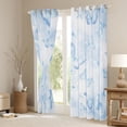 thumbnail image 3 of jejeloiu Butterfly Black Out Curtains,Rustic Animal Curtains Pack of 2 (42x63 Each),Gradient White Blue Bedroom Curtains For Girls,Breathable Home Decor, 3 of 6
