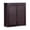 Black, variant on Teamson Home Hatteras Modern 2-Door Wall Cabinet, Storage with Rattan Doors, Solid Wood Frame & Wall Mount, Espresso
