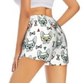 thumbnail image 3 of Sigee Cute French Bulldog for Women's Athletic Shorts High Waisted Running Shorts Pocket Sporty Short Gym Elastic Workout Shorts, 3 of 9
