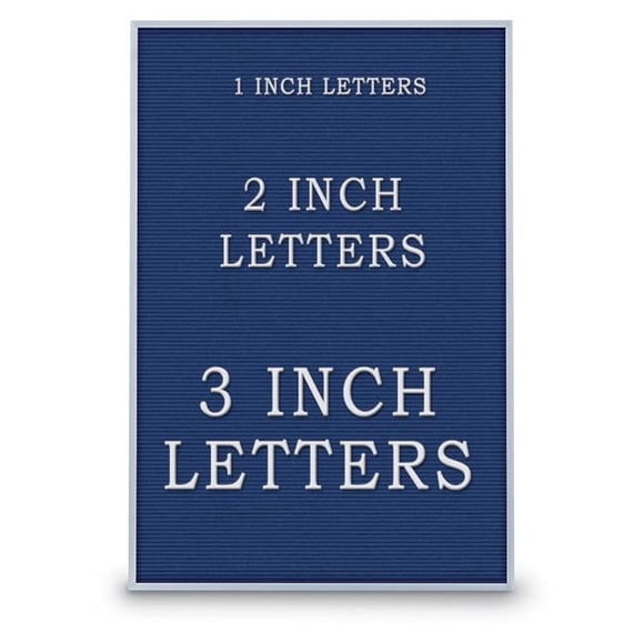 UVP UV1212A-SATIN-BLUE Blue felt letterboard 24' x 36' with Satin Aluminum frame