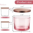 thumbnail image 2 of CONNOO 6 Pack 16 oz Candle Jars - 3 Wick Pink Empty Glass Candle Jars Come with Metal Lids Sticky Warning Labels and a Candle Wick Kit for Candle Making- Dishwasher Safe, 2 of 7