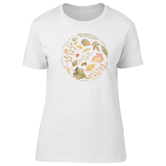 Autumn Leaves Watercolor Tee Women's -Image by Shutterstock
