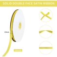 thumbnail image 2 of TONIFUL 3/8 Inch x 100yds Lemon Light Yellow Satin Ribbon Thin Solid Fabric Ribbons Roll for Gift Wrapping Invitation Floral Hair Balloons Craft Sewing Party Wedding Decoration Valentine's Day Bouquet, 2 of 6