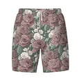 thumbnail image 4 of Lsque Mens Swim Trunks Rose Flowers Pattern - Bathing Suit Compression Liner - Beach Swim Shorts Swimwear - (S-3XL) - Stretch Quick Dry -XX-Large, 4 of 9