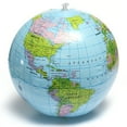 thumbnail image 3 of 15" Inch PVC Inflatable Earth World Geography Teaching Tool Kids Childrens Beach Ball Fun Game Toy (38cm Dia), 3 of 7