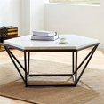 thumbnail image 1 of Steve Silver Corvus White Marble Top Cocktail Table, 1 of 6