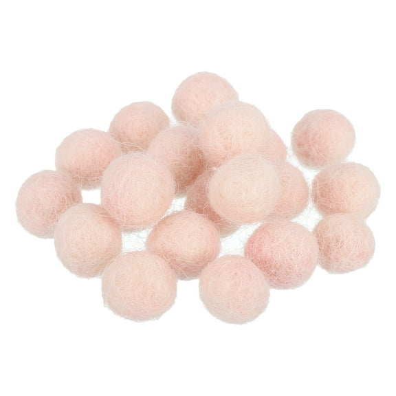 Uxcell Wool Felt Balls Beads Wool Felting Pom 1cm 10mm Pale Pink for Home Crafts Handcrafts Project DIY Pack of 20