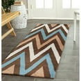 thumbnail image 3 of SAFAVIEH Chatham Jefferson Zigzag Stripes Wool Area Rug, Brown/Multi, 8' x 10', 3 of 8
