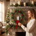 thumbnail image 5 of Fmbmuo Christmas Decor Wreath Decoration Artificial Bow Pine Branches and Berries Door Hanging Wall Ornament 45cm Ornaments,Green, 5 of 5