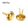 thumbnail image 3 of Unique Bargains 18x24mm Mini Brads Round Paper Fasteners for Art Crafting, Gold Tone 100pack, 3 of 5