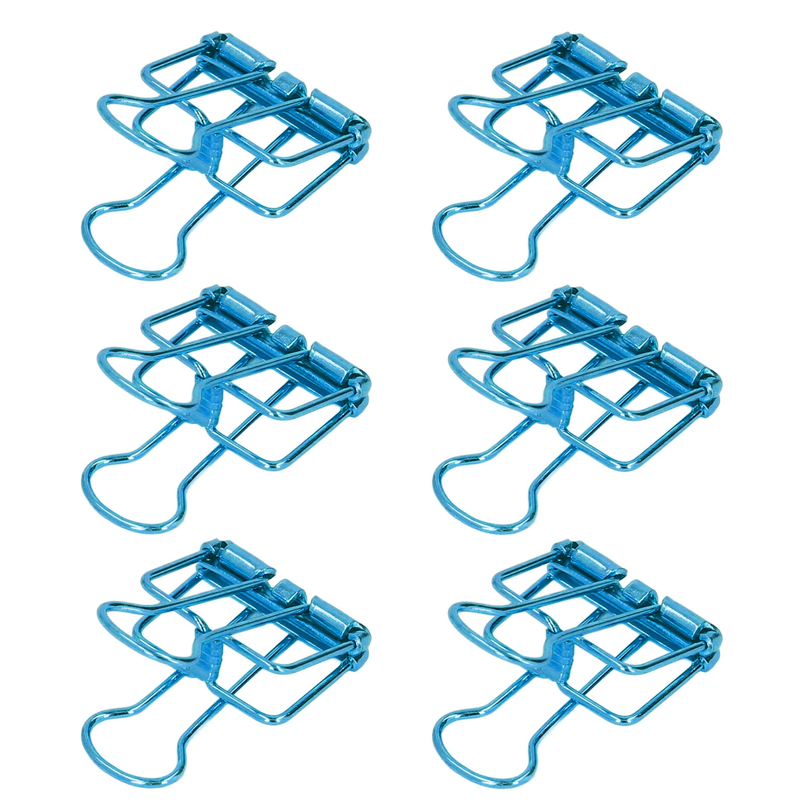 Yajisi 80-Piece 19mm (0.75 in) Small Metal Hollow Binder Clips Strong Clamping Paper Clamps, Blue