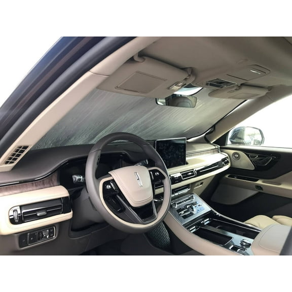 HeatShield, The Original Windshield Sun Shade, Custom-Fit for Lincoln Aviator SUV 2020, 2021, Silver Series