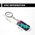thumbnail image 3 of Uemuo Rex Dinosaur With Sunglasses Pattern Rectangular Metal Keychain - Durable, Stylish, and Personalized Key Ring for Men and Women,Engraved Keychain,Gift Slim Sturdy Keychain, 3 of 7
