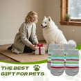 thumbnail image 7 of TELOLY 4Pcs Dog Socks,Anti-Slip Pattern Cotton Knit Dog Clothes,For Hardwood Floors Dog Socks to Prevent Licking Paws,Gray1, 7 of 7