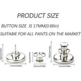 thumbnail image 2 of 10 Piezas Botón de Jeans, Botón de Bricolaje de Metal Desmontable de 17 mm, Botón Retráctil Ajustable, Botones de Pantalón Ajustados, Botón a Presión de Jean para Reparar Pantalones, Abrigos, Chaqueta, 2 of 5